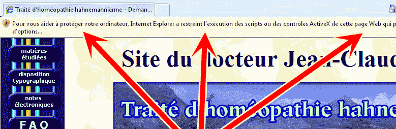 Restriction de MSIE