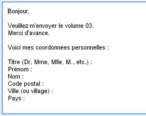 Email � remplir